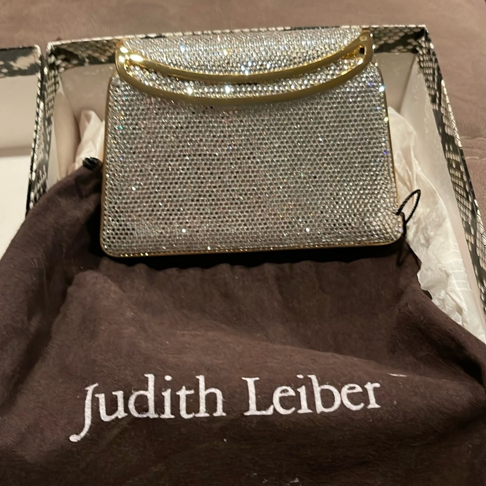 Women’s Judith Leiber Fullbead Crystal Clutch Evening Formal Handbag